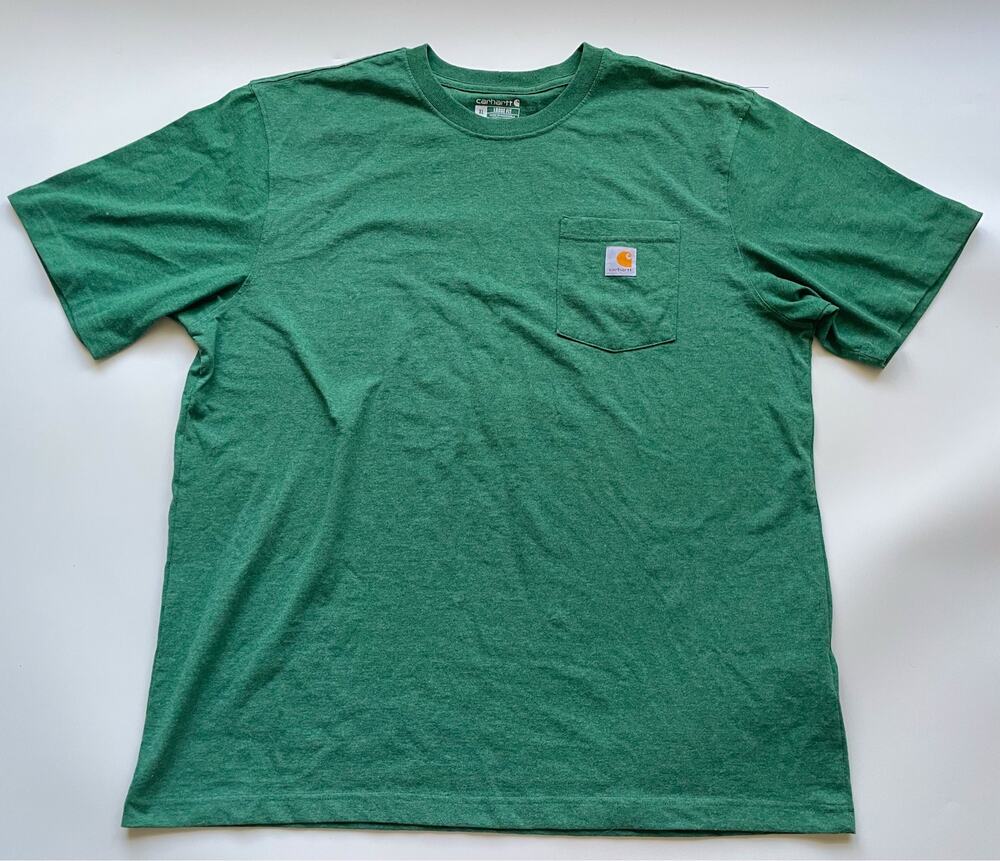 Men's Carhartt Green Loose Fit Pocket T-Shirt Size XL